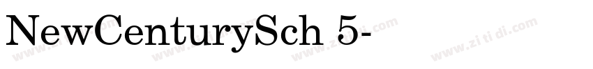 NewCenturySch 5字体转换 NewCenturySch 5字体转换